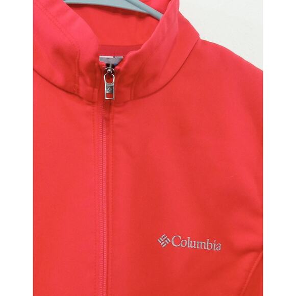 COLUMBIA Women's Jacket SoftShell Kruser Ridge Walking Hiking Outdoor Red Size M - Picture 3 of 12